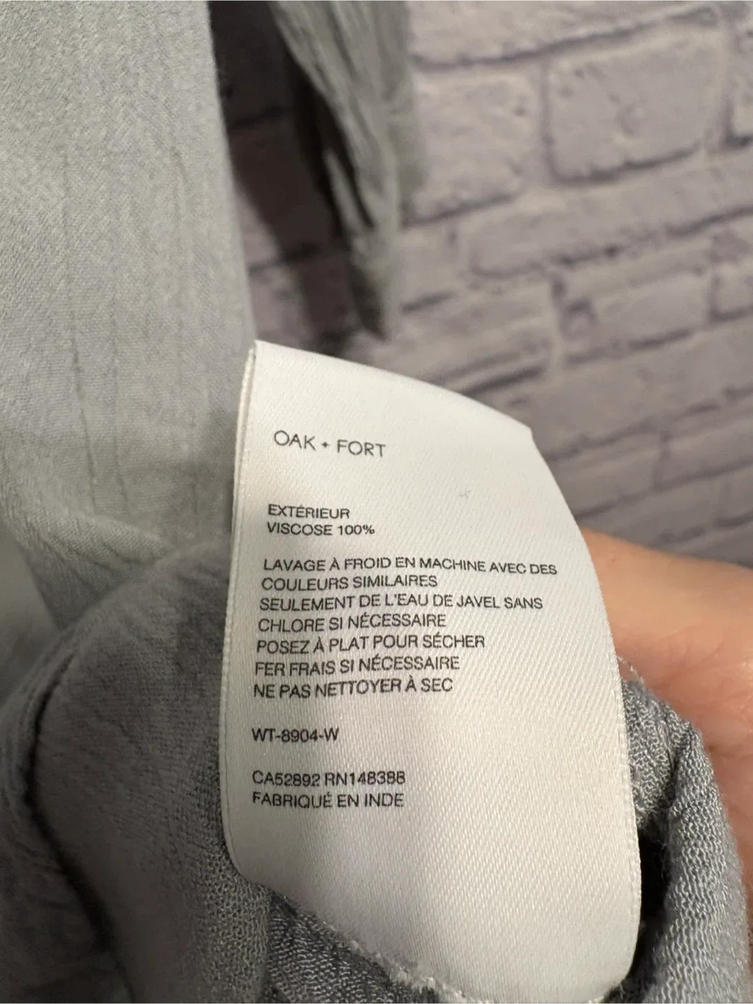 Oak + Fort Button-Up Crinkle Shirt - Size XS/S image indicator(6)