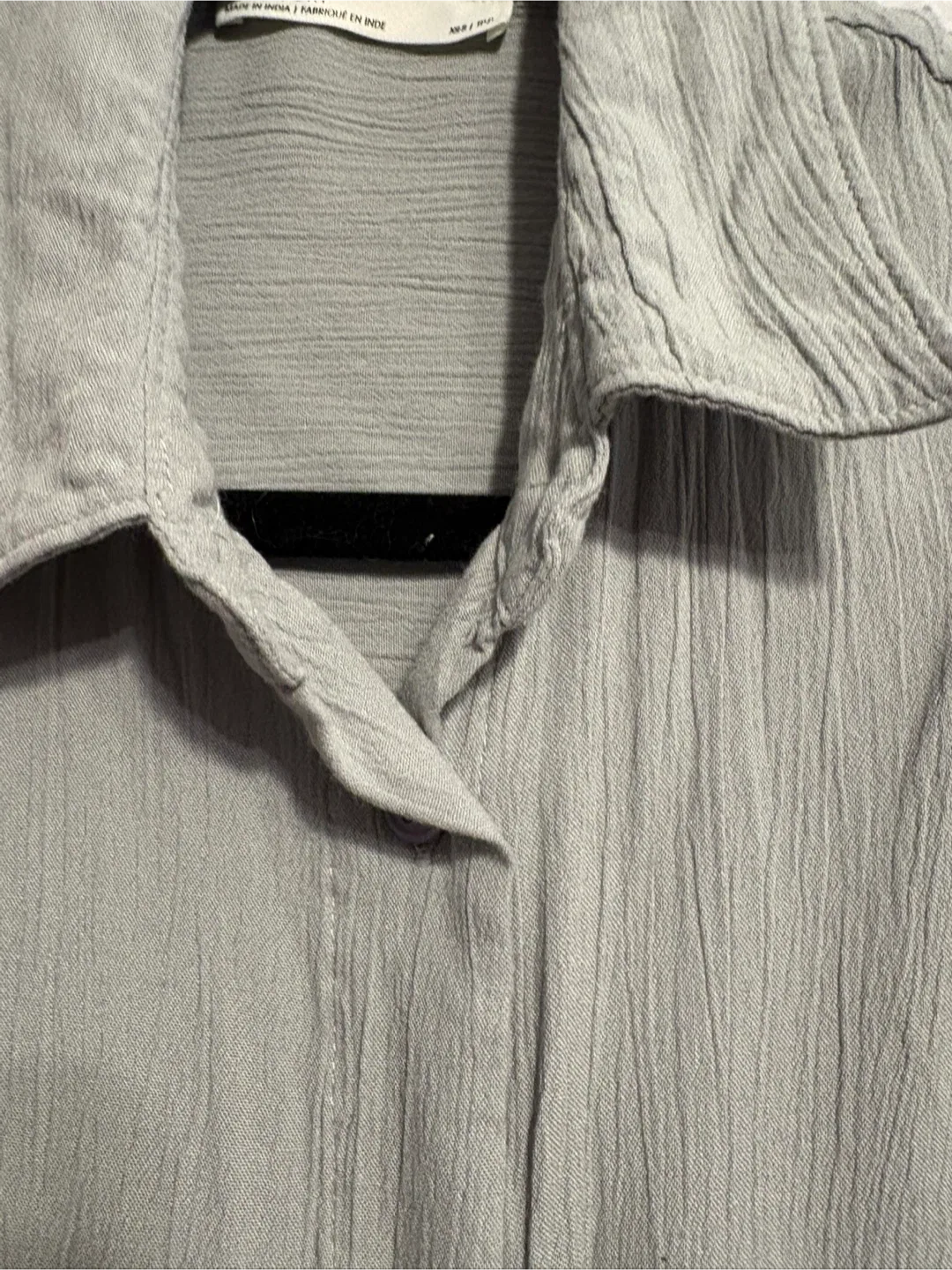 Oak + Fort Button-Up Crinkle Shirt - Size XS/S image indicator(3)