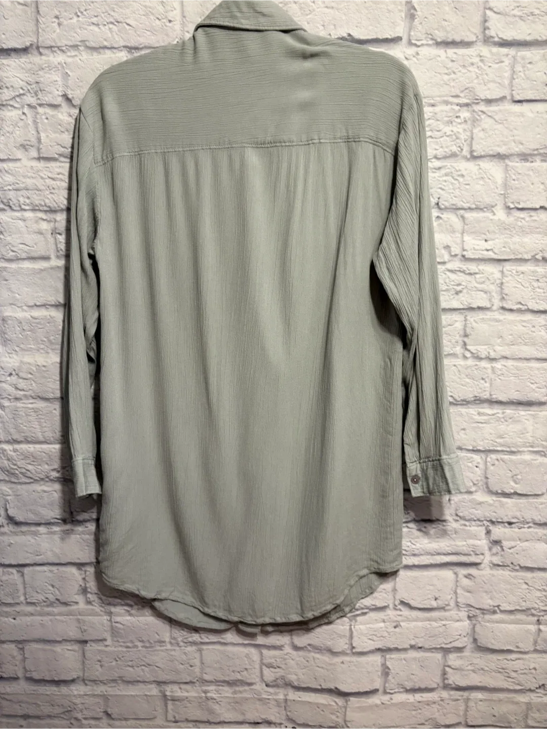 Oak + Fort Button-Up Crinkle Shirt - Size XS/S image indicator(7)