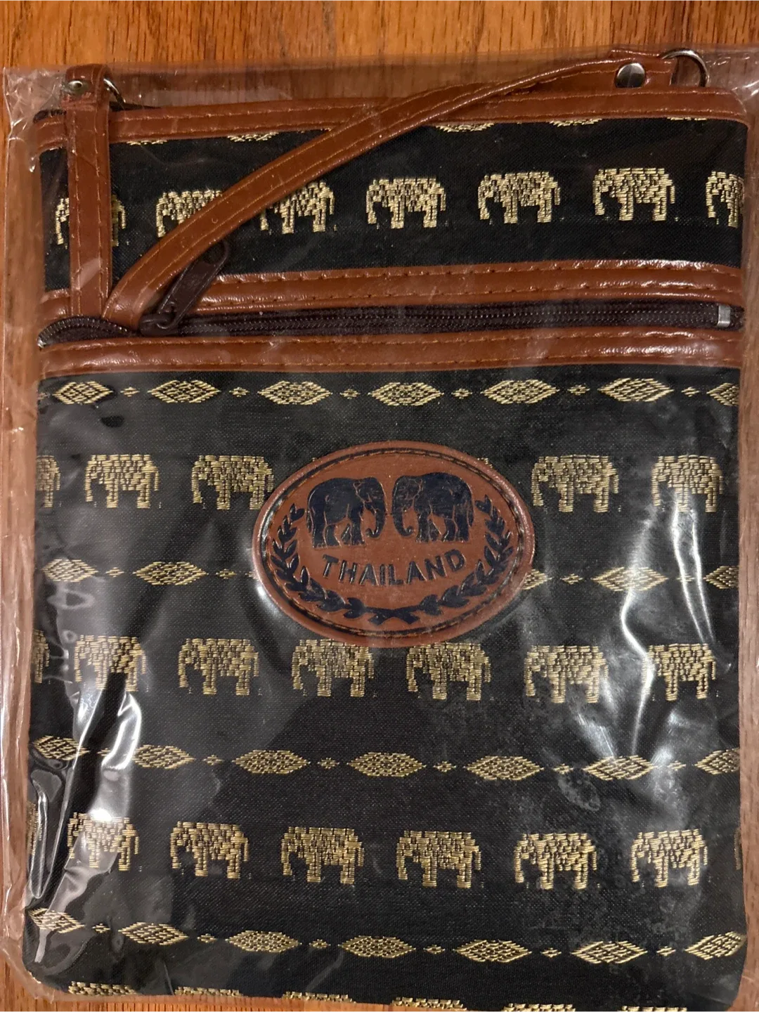 Thailand Elephant Pattern Crossbody Bag