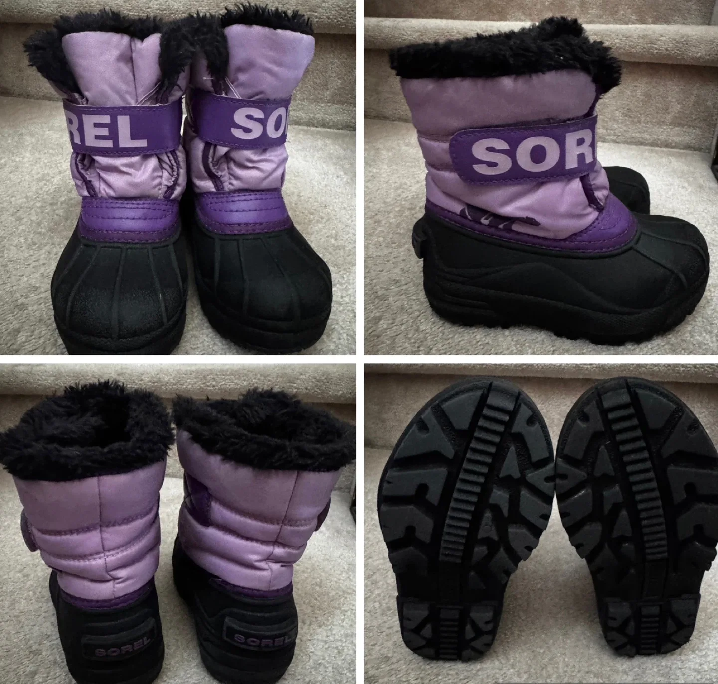 Sorel Purple Winter Boots.  Size 10
