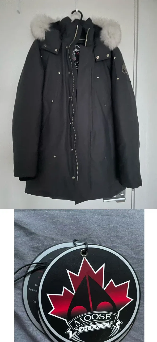 Moose Knuckles Black Winter Coat