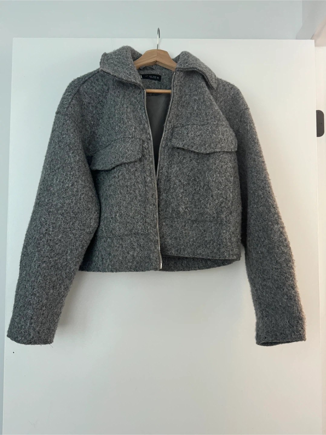 Zara Grey Wool Blend Jacket