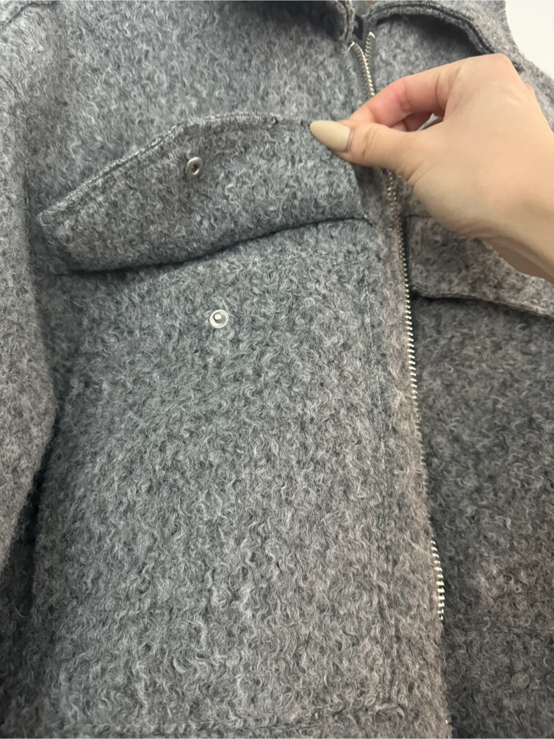 Zara Grey Wool Blend Jacket - photo 3