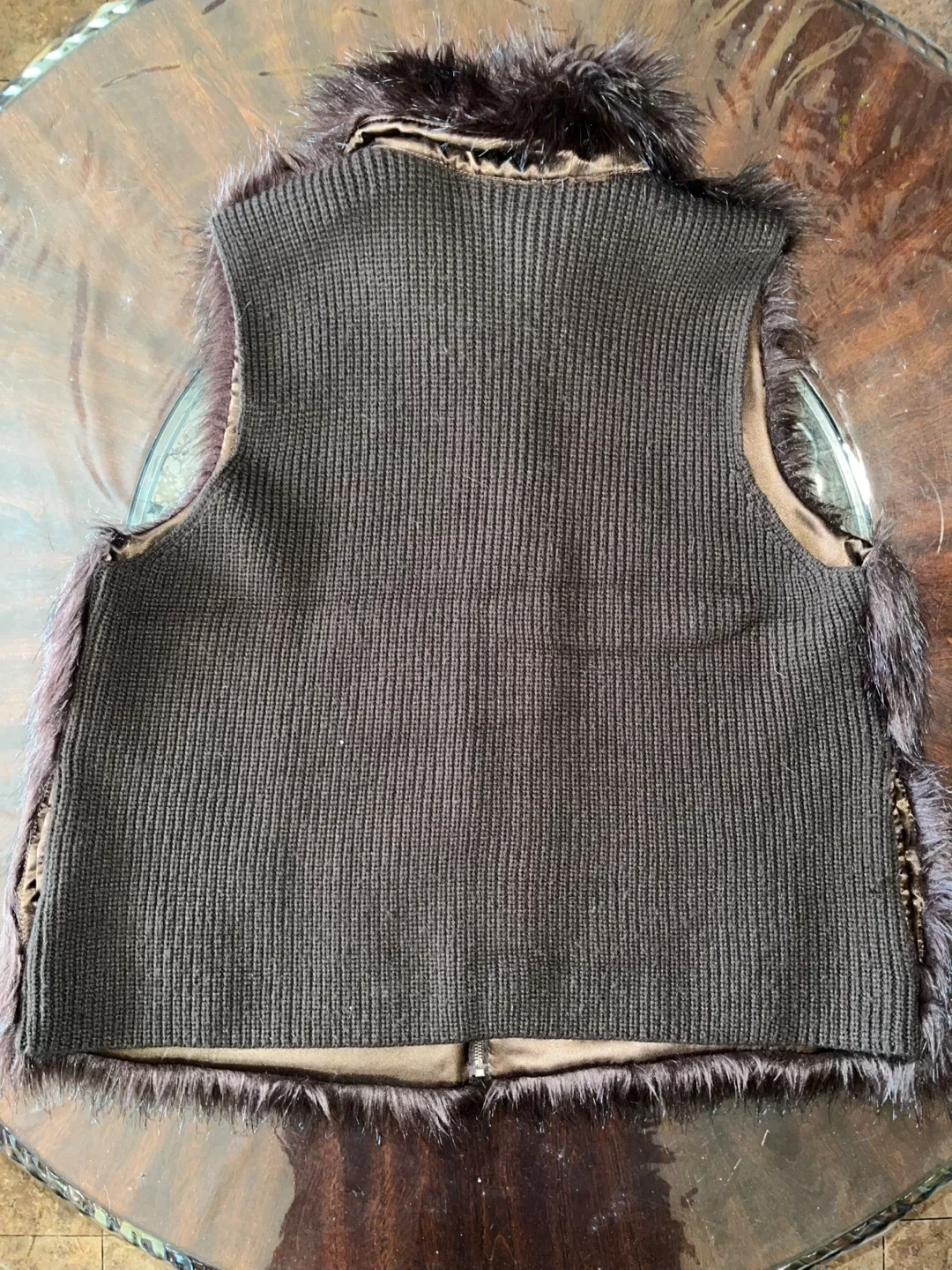 My Style Brown Fur Trim Vest - Size 22/24 image indicator(2)