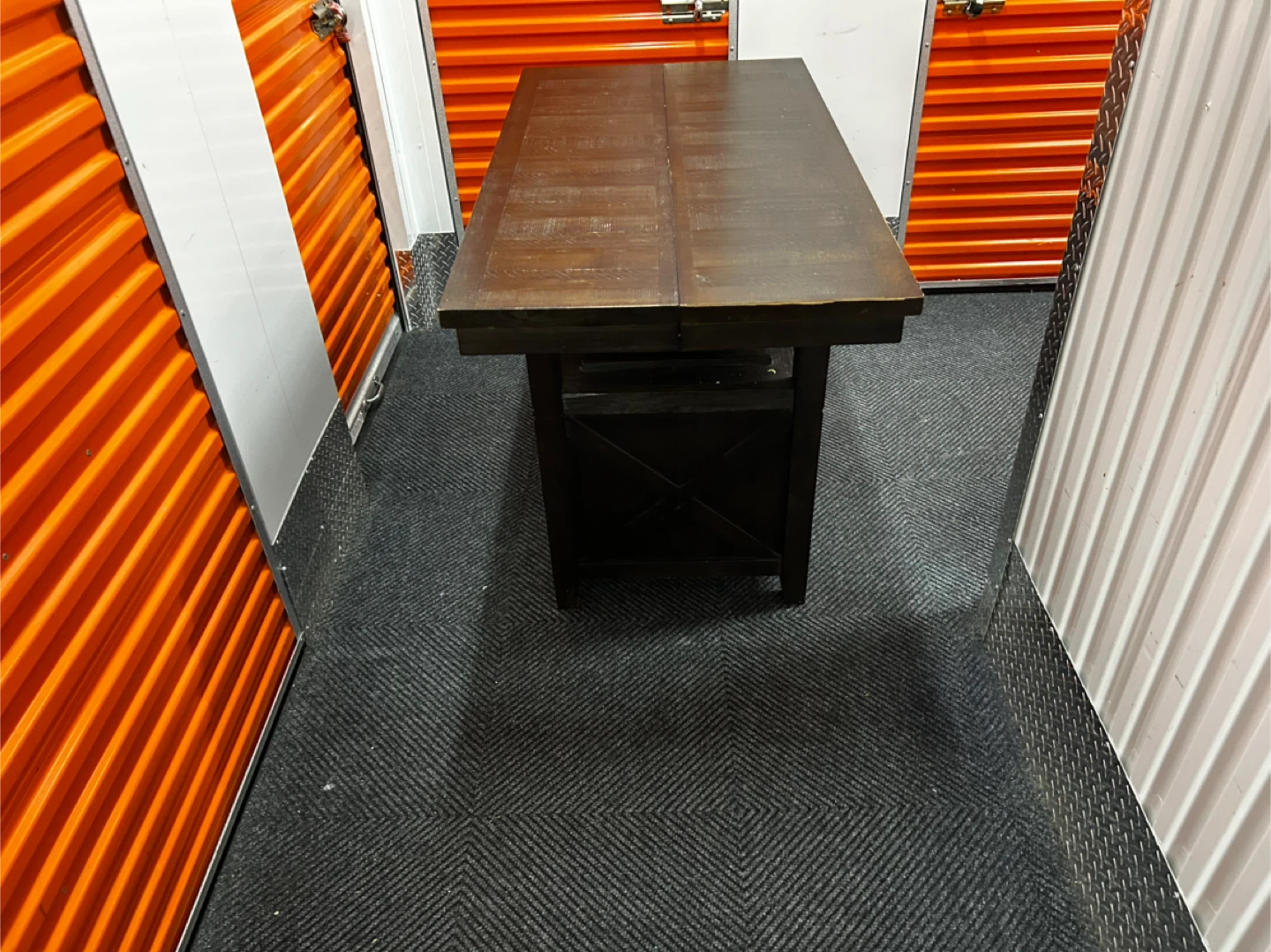 Dark Brown Wooden Dining Table with Bench - photo 3