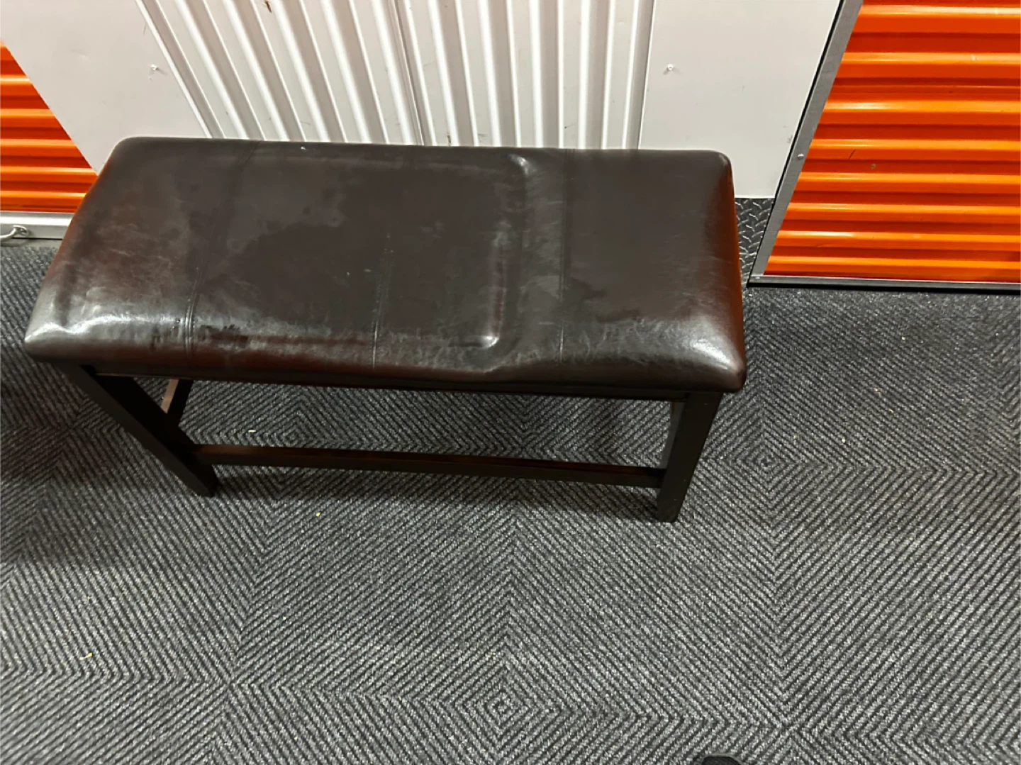 Dark Brown Wooden Dining Table with Bench - photo 4