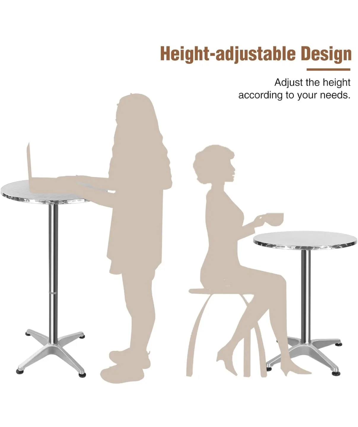 Adjustable Height Round Bar Table image indicator(5)