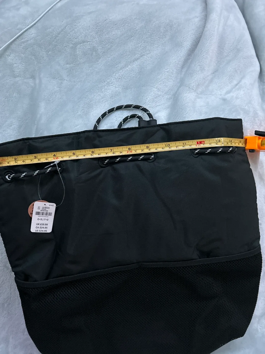 PINK Black Drawstring Backpack - New with Tags! image indicator(6)