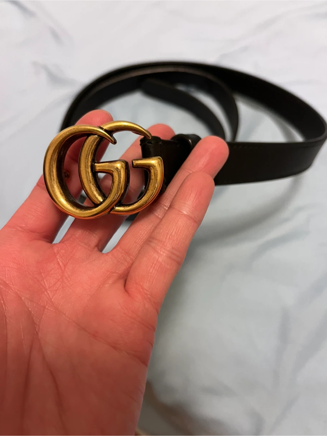 Gucci Black Leather Belt