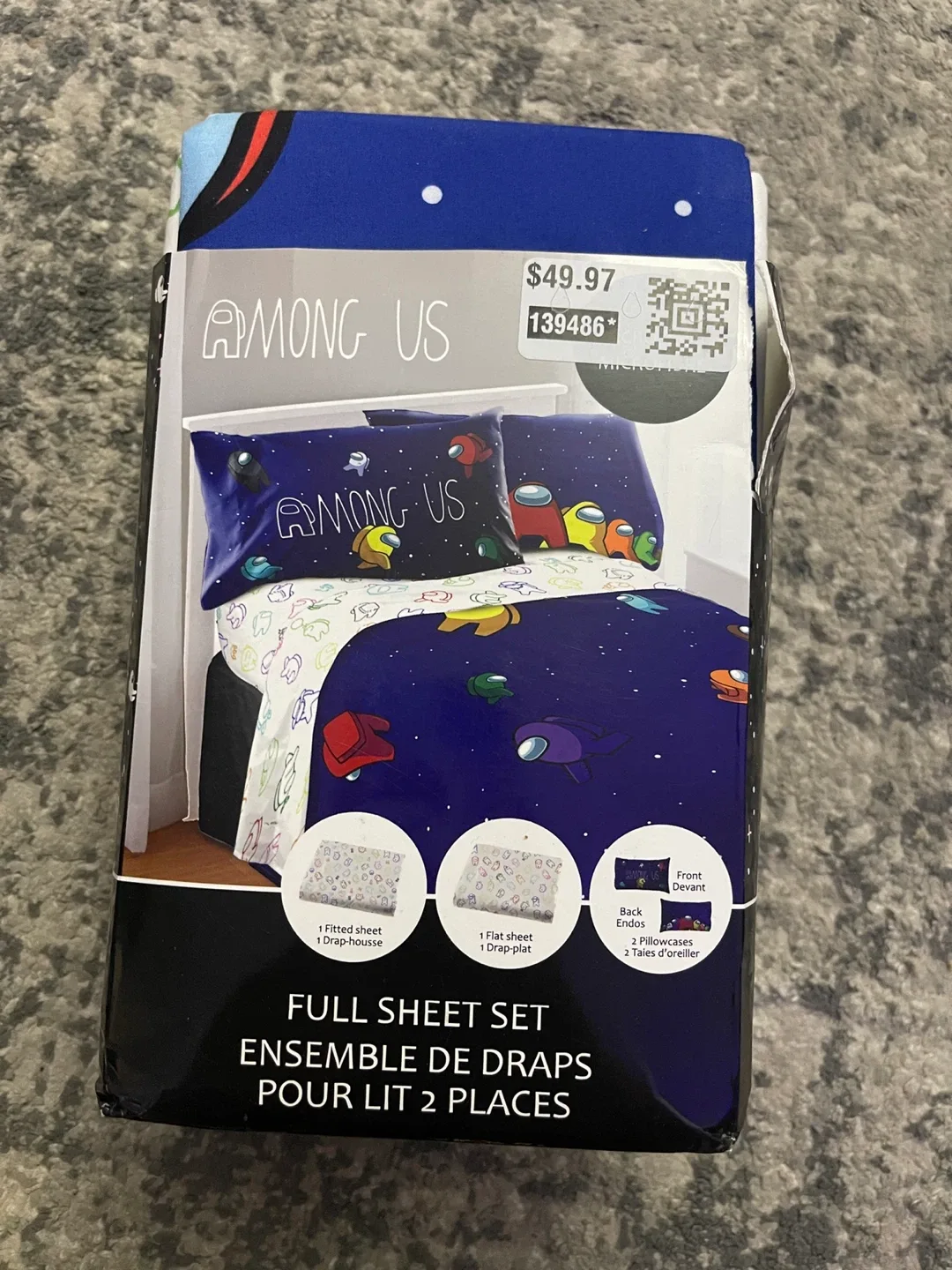 Among Us Full Sheet Set - New in Box!