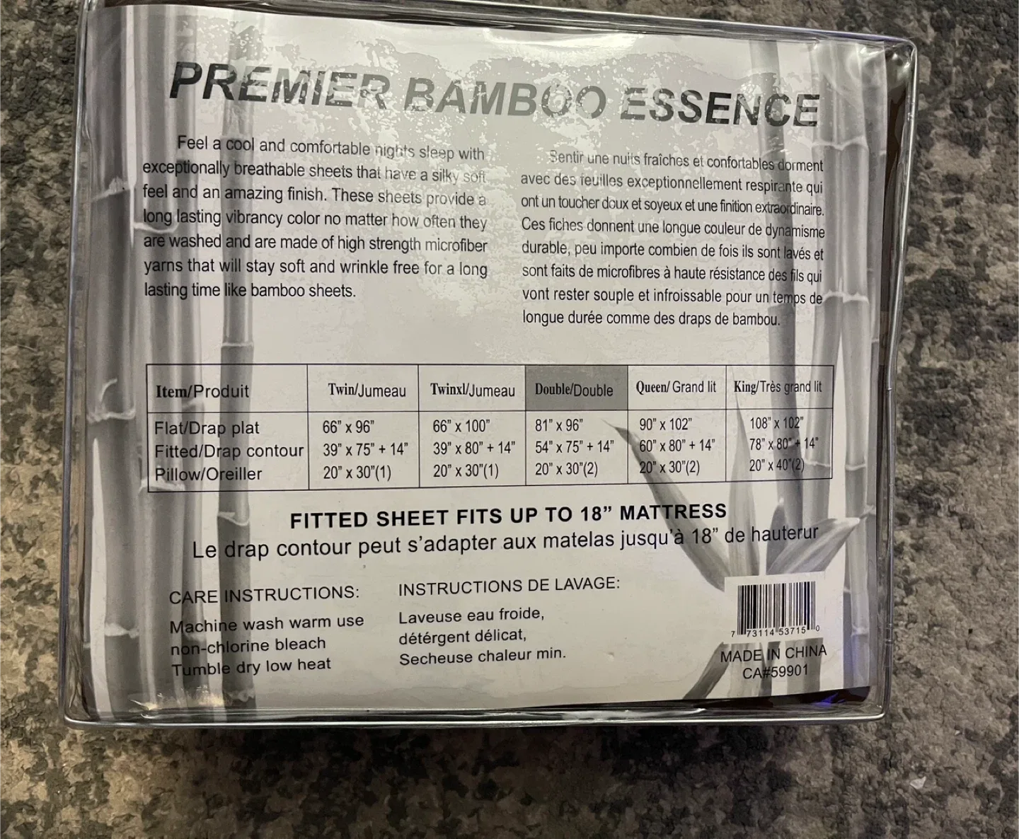 Premier Bamboo Essence Full/Double Sheet Set - NEW image indicator(2)