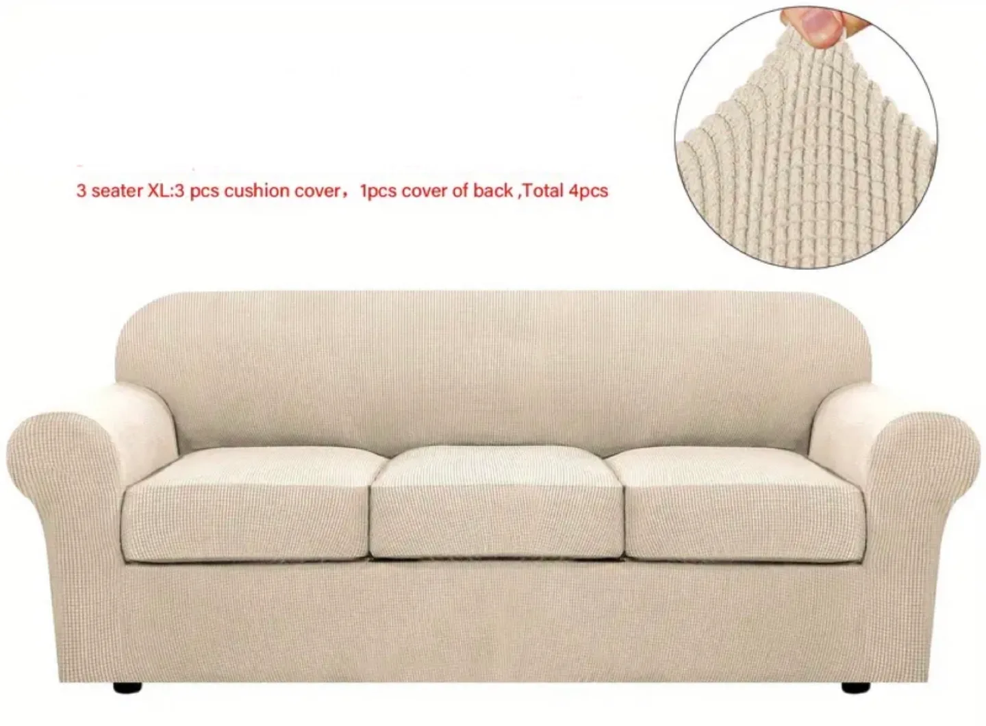 Brand New-3 Seater XL Sofa Cover - 4 Pieces