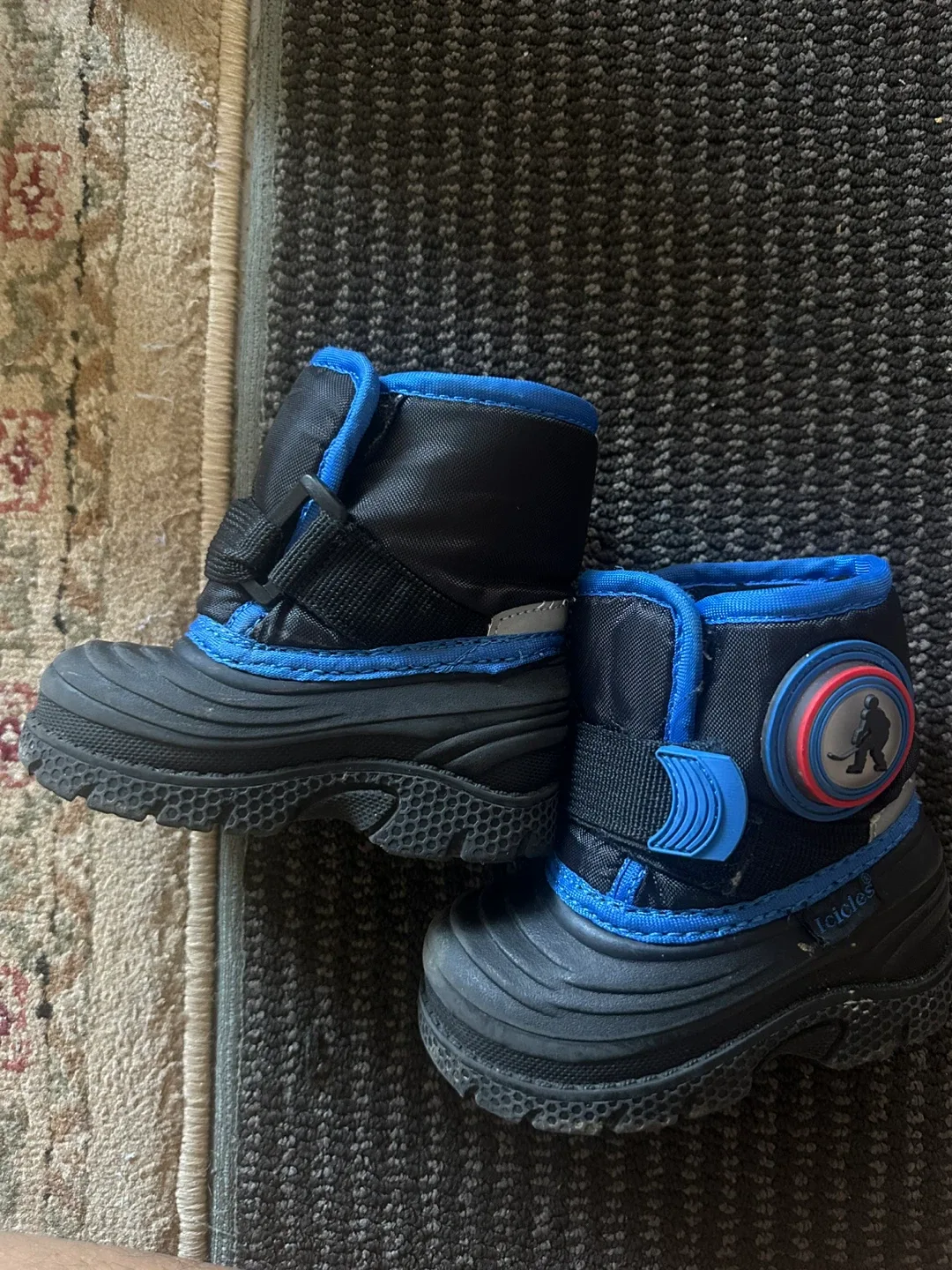 Icicles Kids Winter Boots - Black & Blue