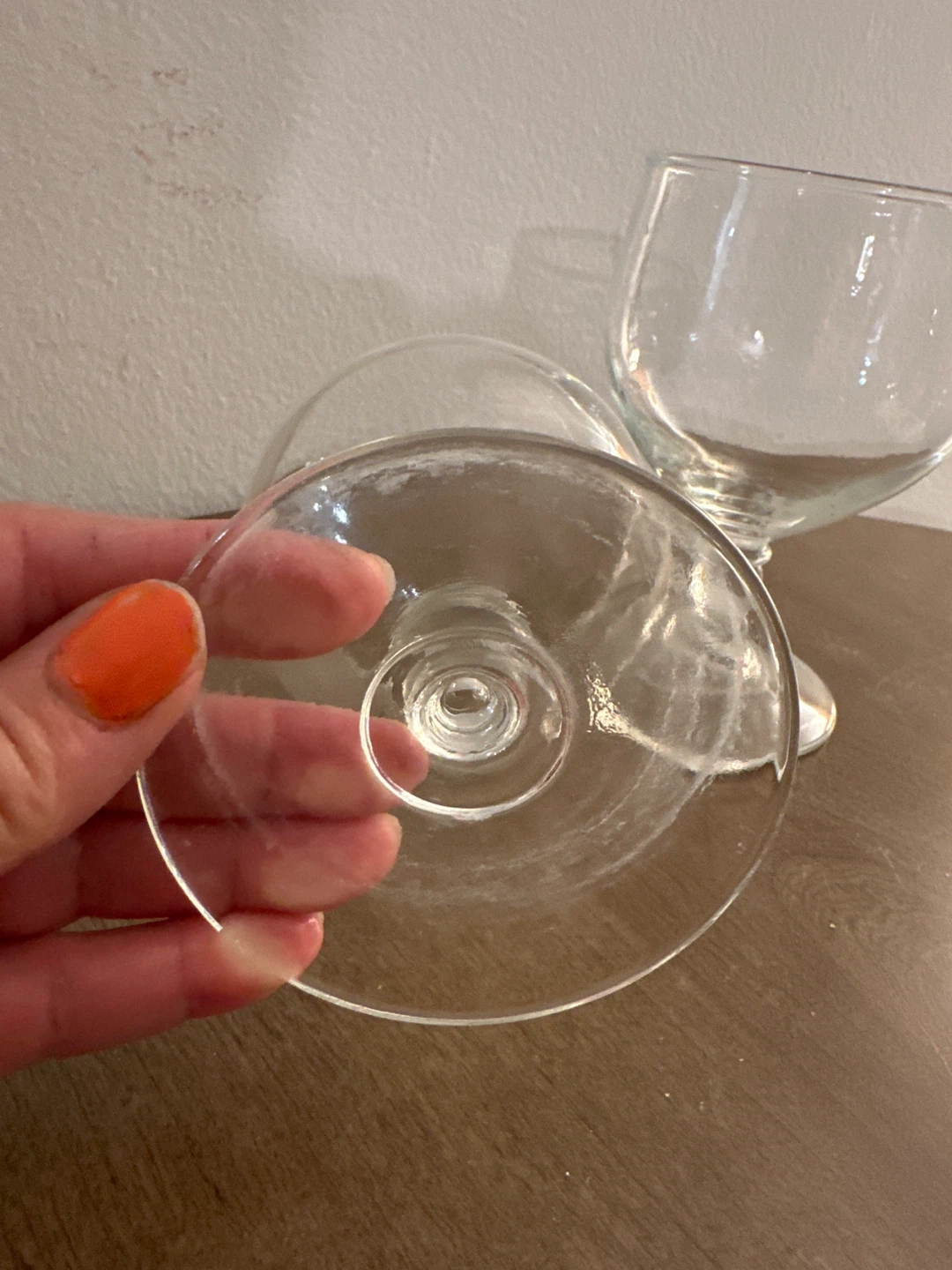 Set of 2 Clear Glass Dessert/Wine Glasses - photo 2