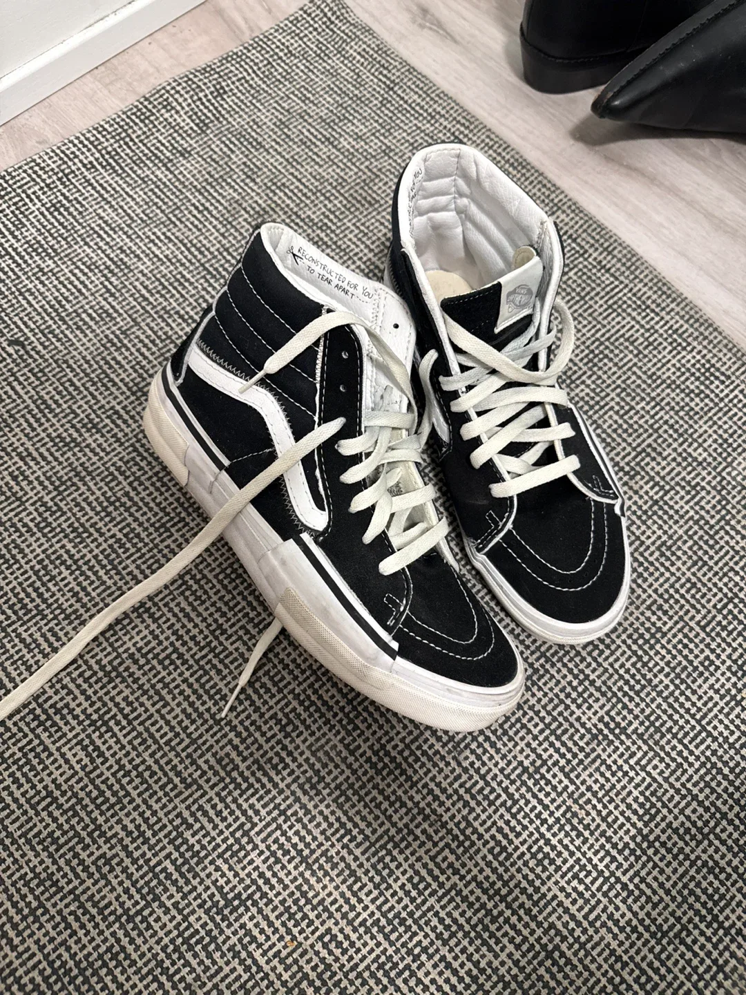 Vans SK8-Hi Deconstructed Black/White - US 9 Men's