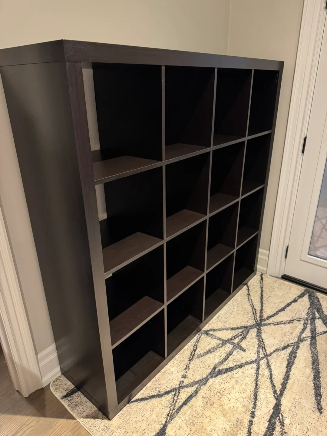 IKEA kallax black storage unit 7 bins included image indicator(7)