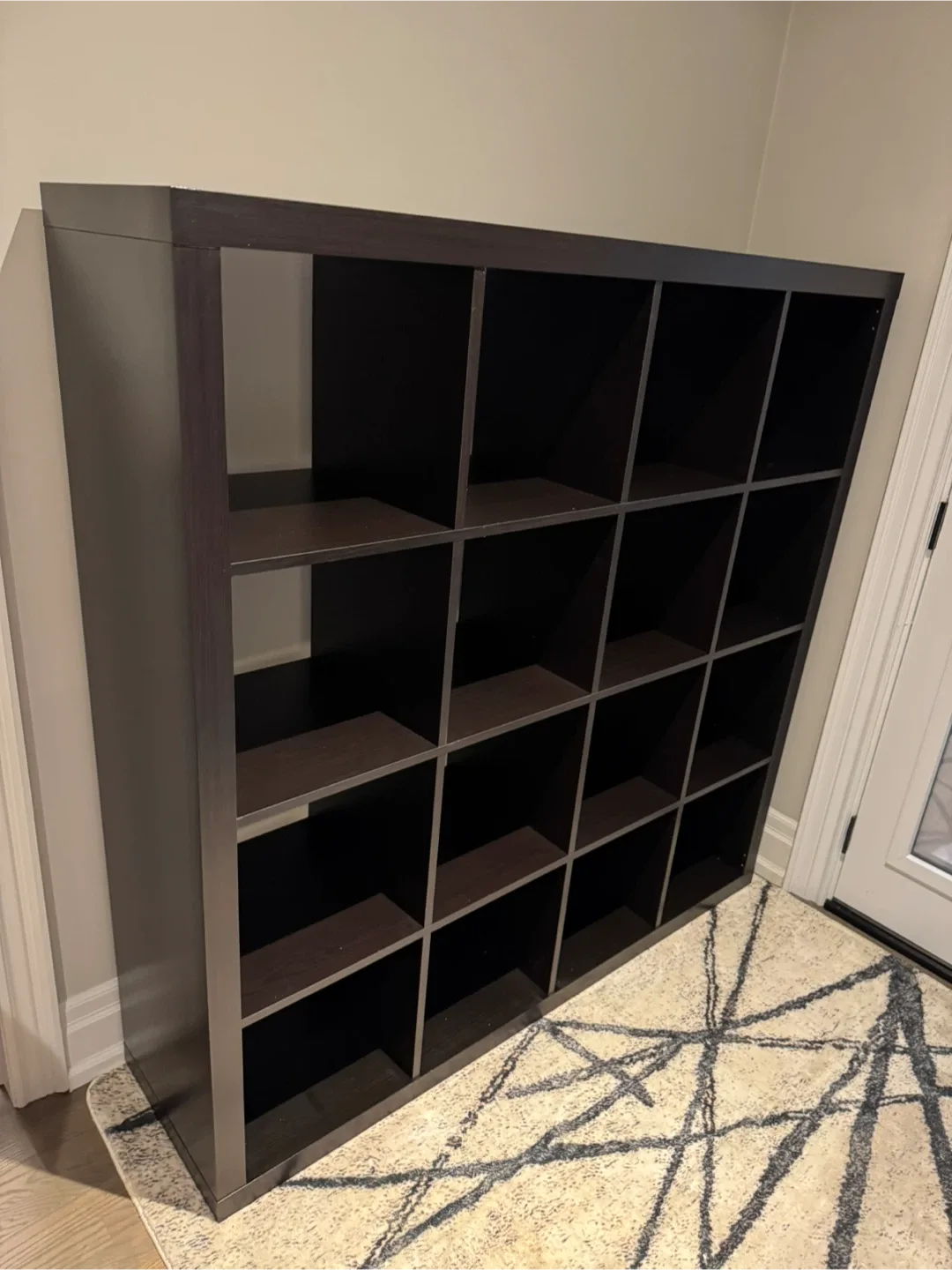 IKEA kallax black storage unit 7 bins included image indicator(9)