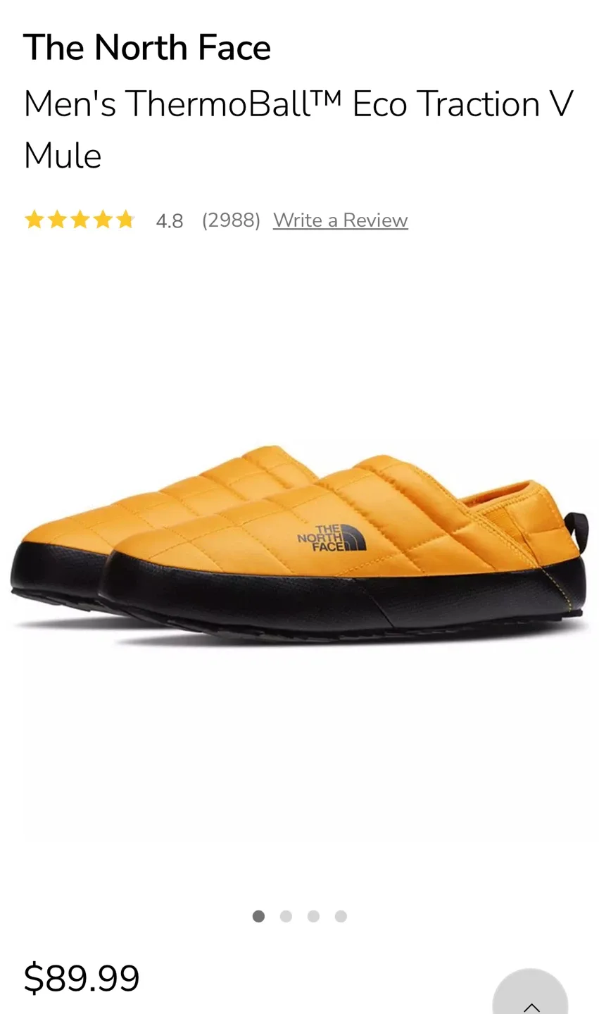 The North Face Yellow ThermoBall slippers image indicator(6)
