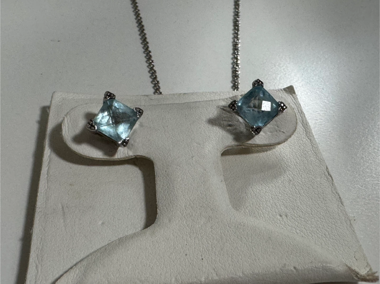 Blue Topaz Necklace & Earring Set