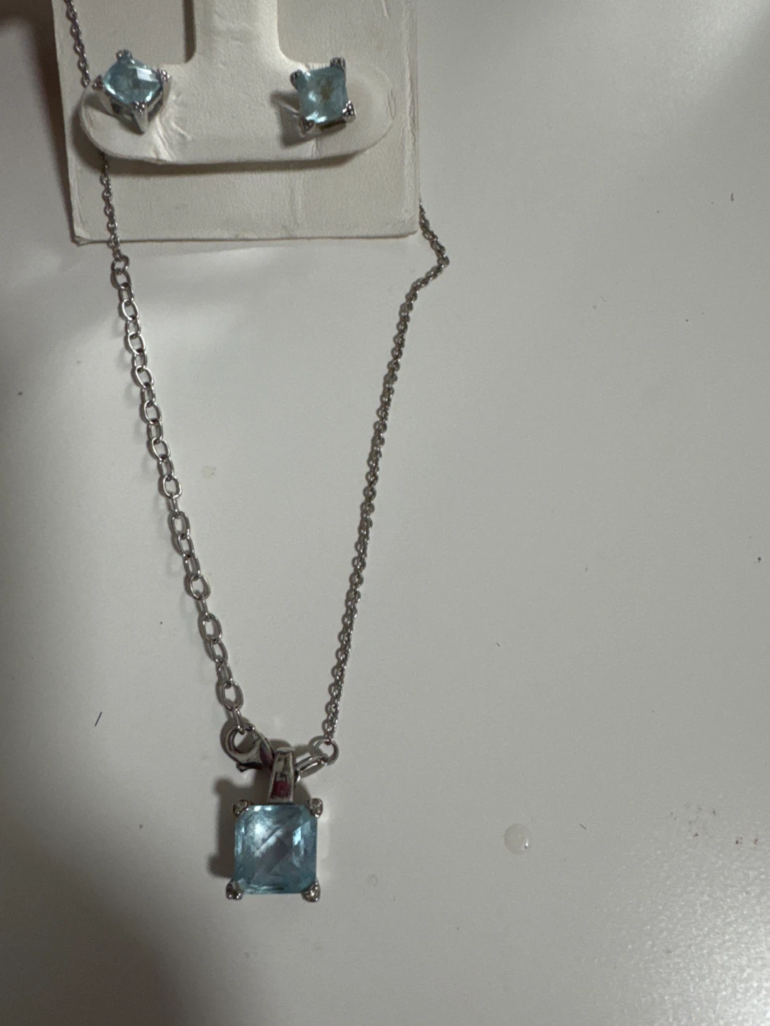 Blue Topaz Necklace & Earring Set - photo 5