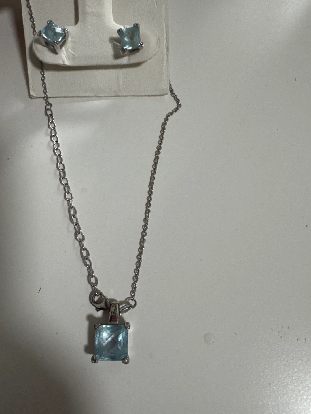 Blue Topaz Necklace & Earring Set image indicator(5)