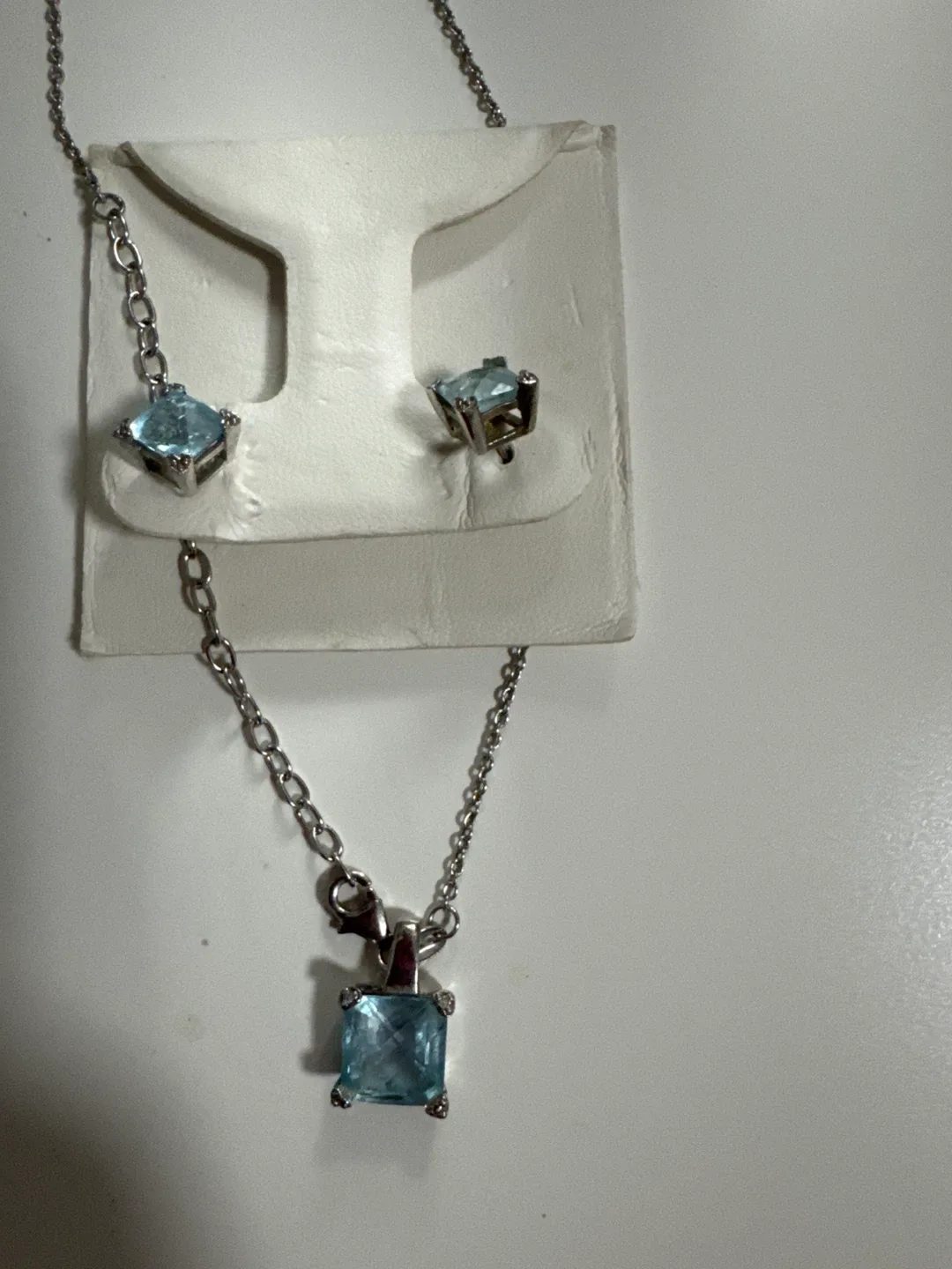 Blue Topaz Necklace & Earring Set image indicator(7)