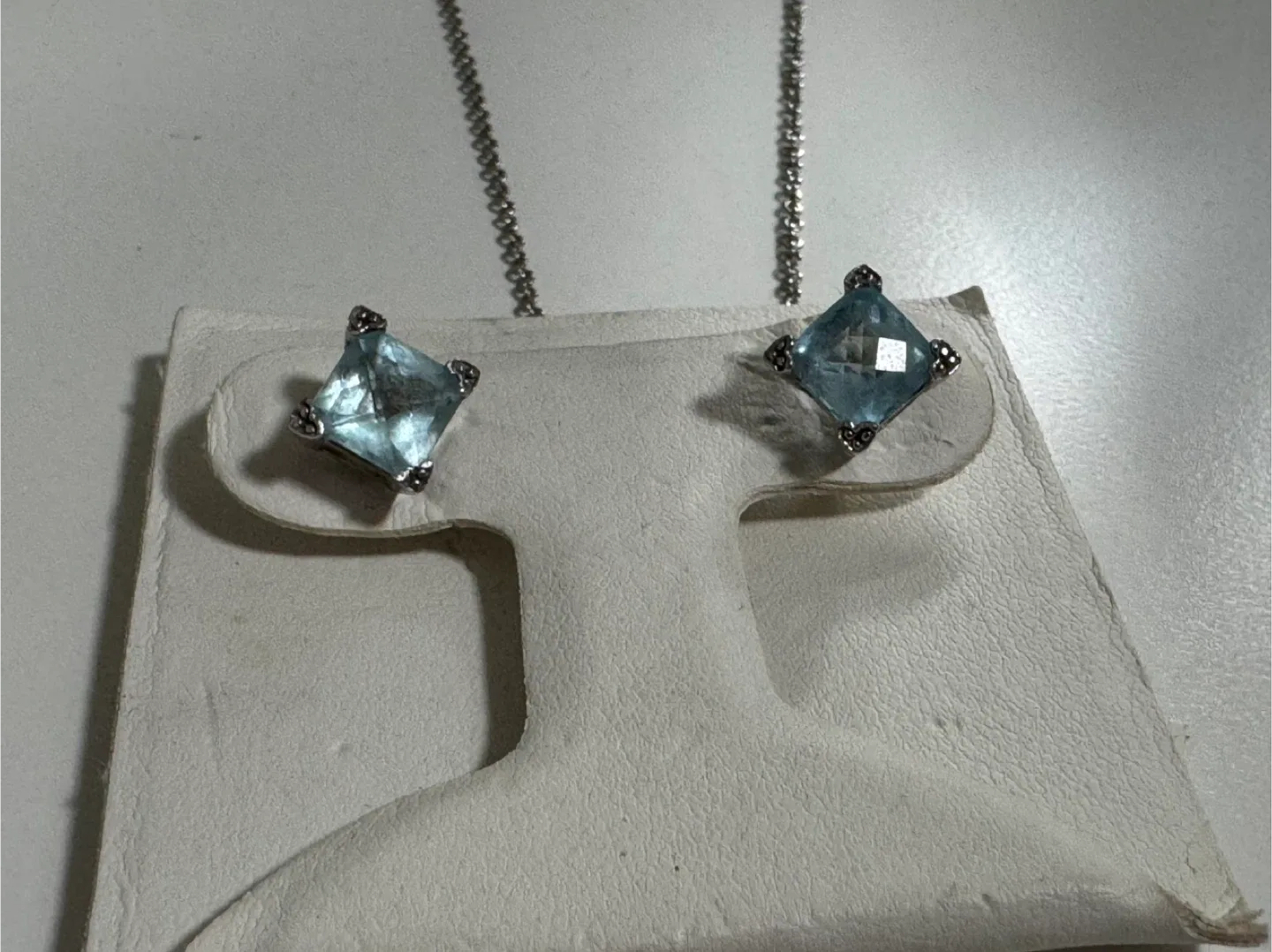 Blue Topaz Necklace & Earring Set image indicator(6)