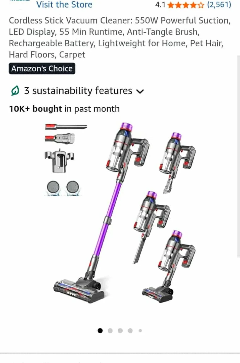 UNINELL HOME Cordless Vacuum Cleaner - Purple