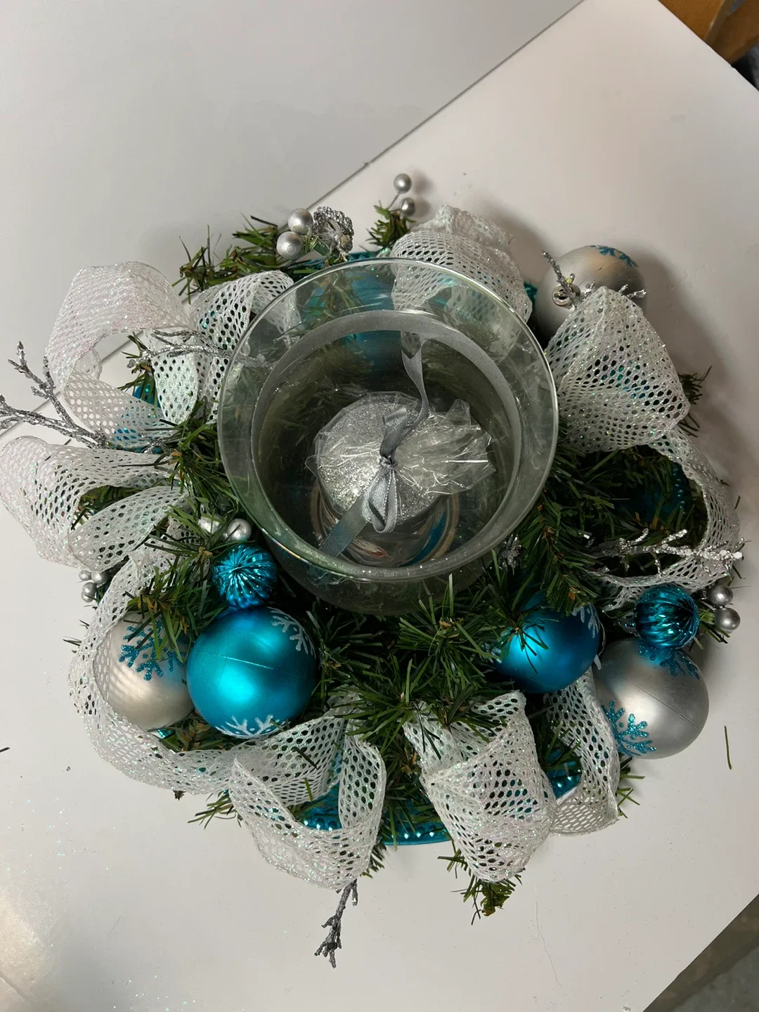 Christmas Centrepiece with Vase & Ornaments image indicator(2)