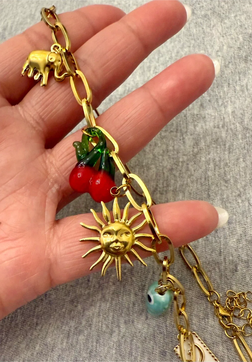 Gold Charm Necklace image indicator(2)