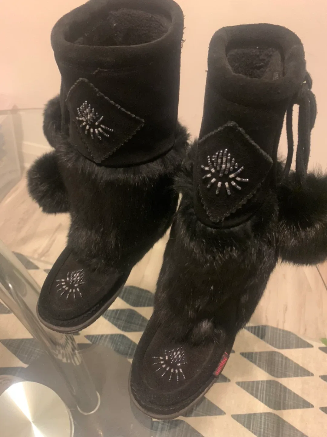 SoftMoc Black Winter Boots - Size 6