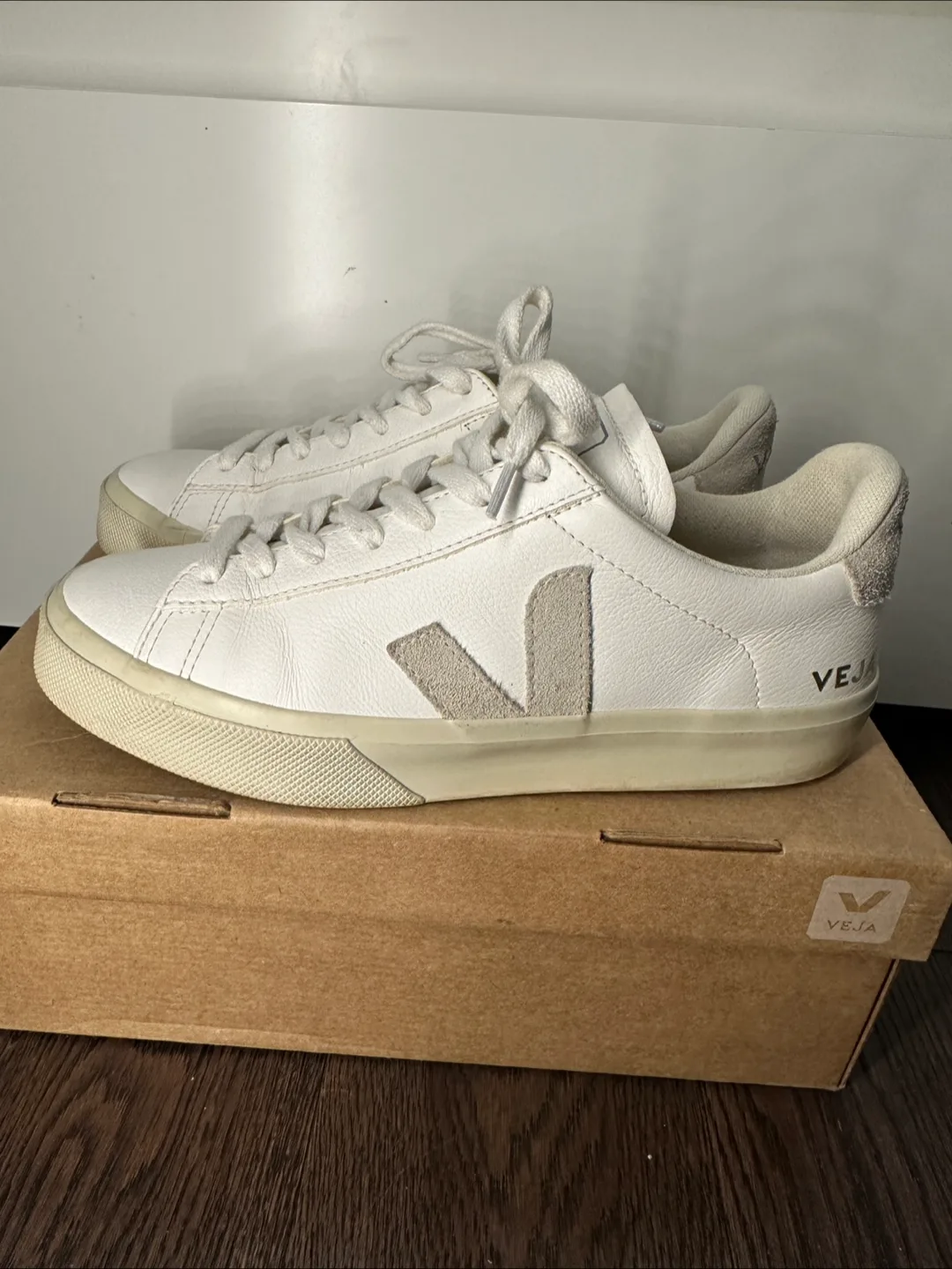 Veja White Leather Sneakers