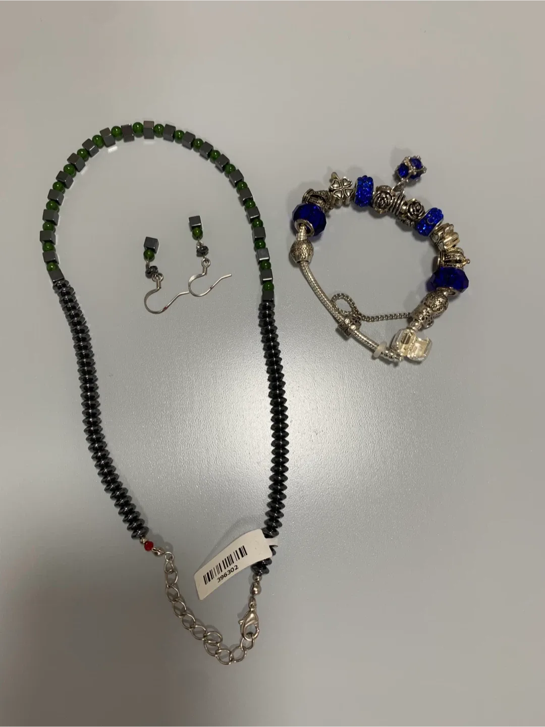 Necklace, earrings set  and a bracelet