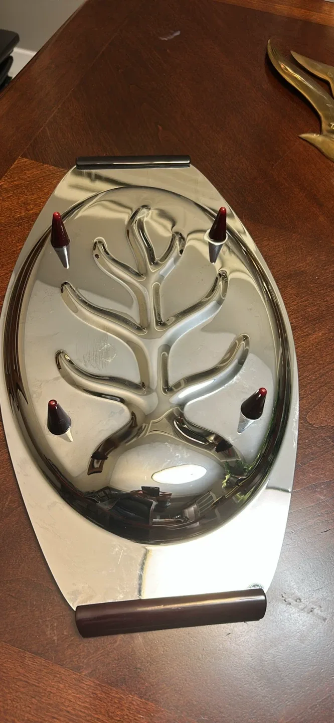 Vintage Stainless Steel Carving Tray & Serving Dish Set image indicator(3)