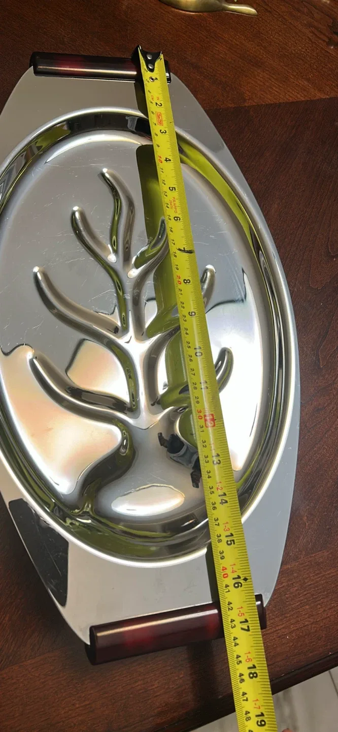 Vintage Stainless Steel Carving Tray & Serving Dish Set image indicator(2)