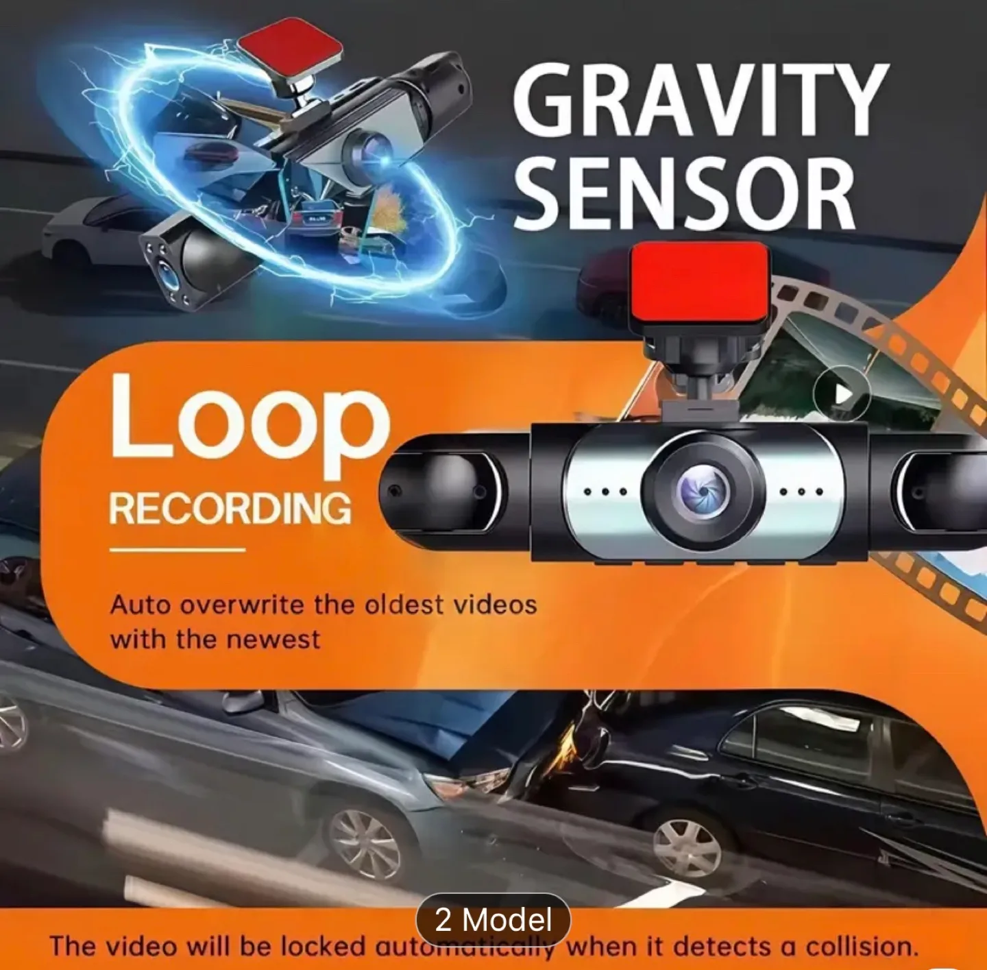 Brand New-Quad Cam 4-Lens 360° Car Dash Camera image indicator(7)