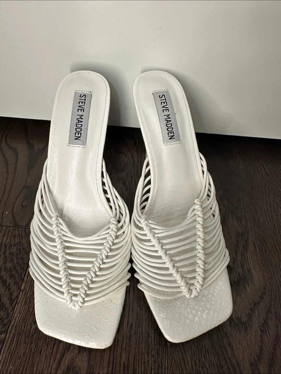 Steve Madden White Heels, Size 8