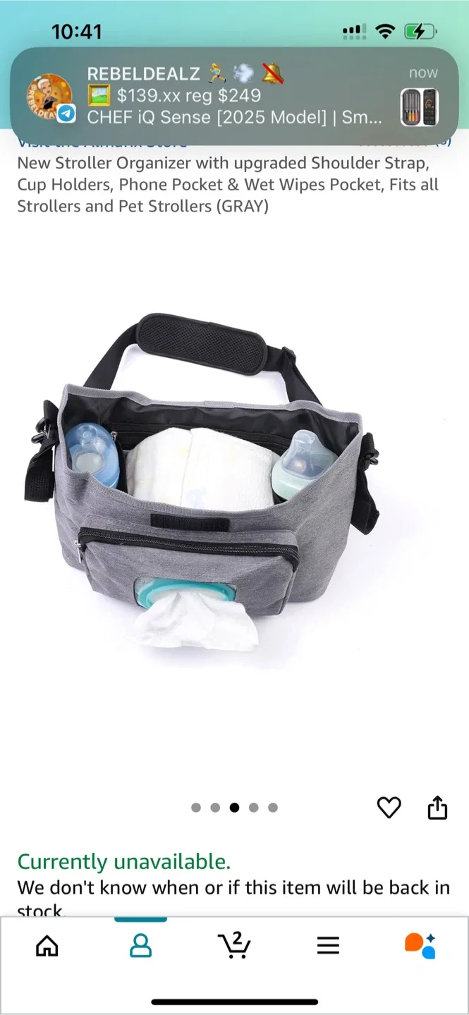 New Almarix Stroller Organizer - Gray image indicator(3)