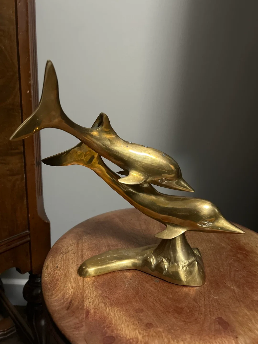 Brass Dolphin Sculpture