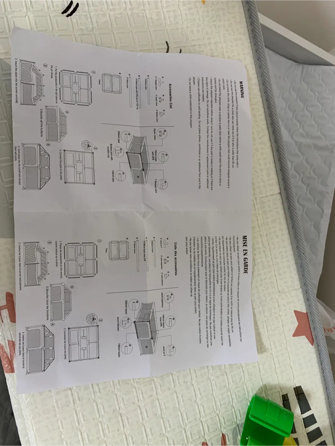 ZEEBABA Baby Playpen with Mat (59x59x27 inch) image indicator(3)