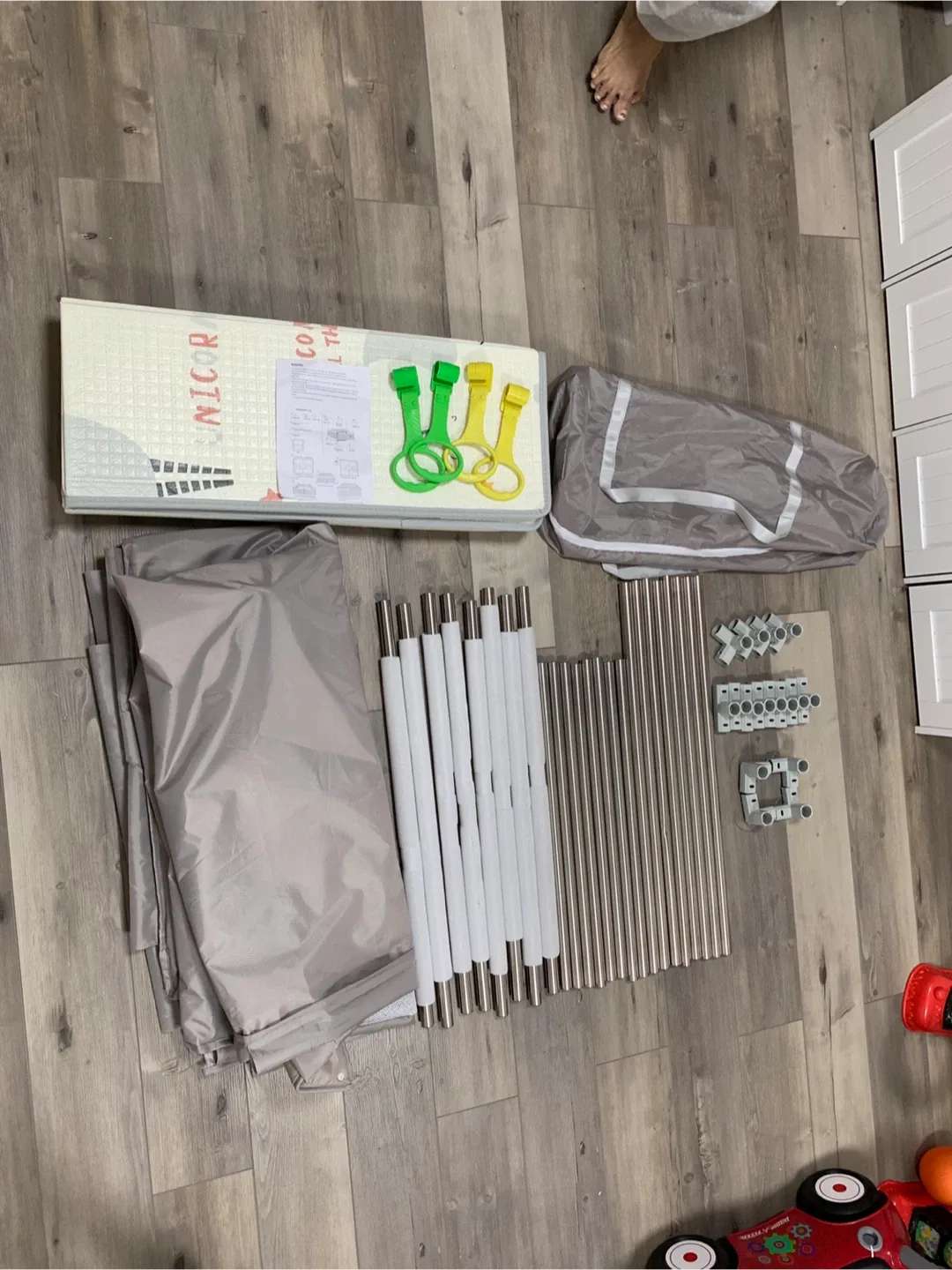 ZEEBABA Baby Playpen with Mat (59x59x27 inch) image indicator(2)