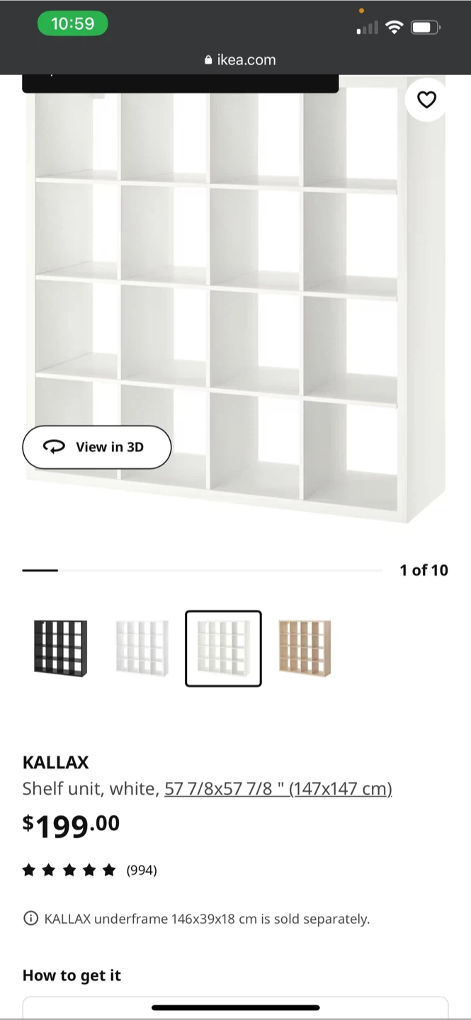 IKEA Kallax Shelf Unit - White - photo 3
