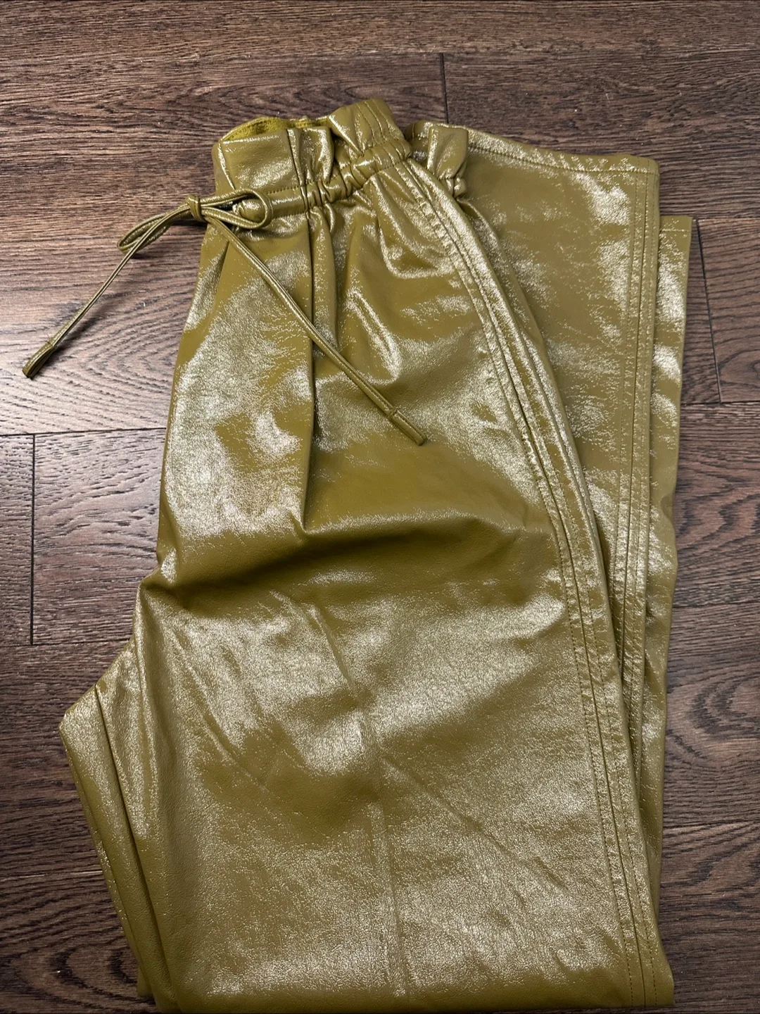Wilfred Olive Green Faux Leather Pants - Size XS
