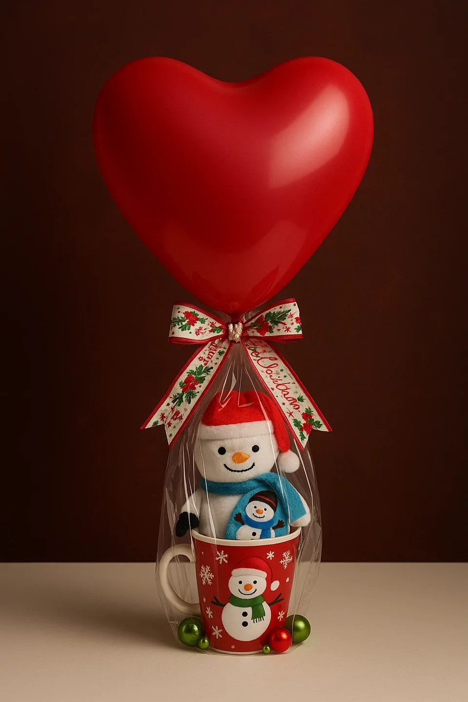 Christmas Mug with Snowman Plush & Balloon image indicator(2)