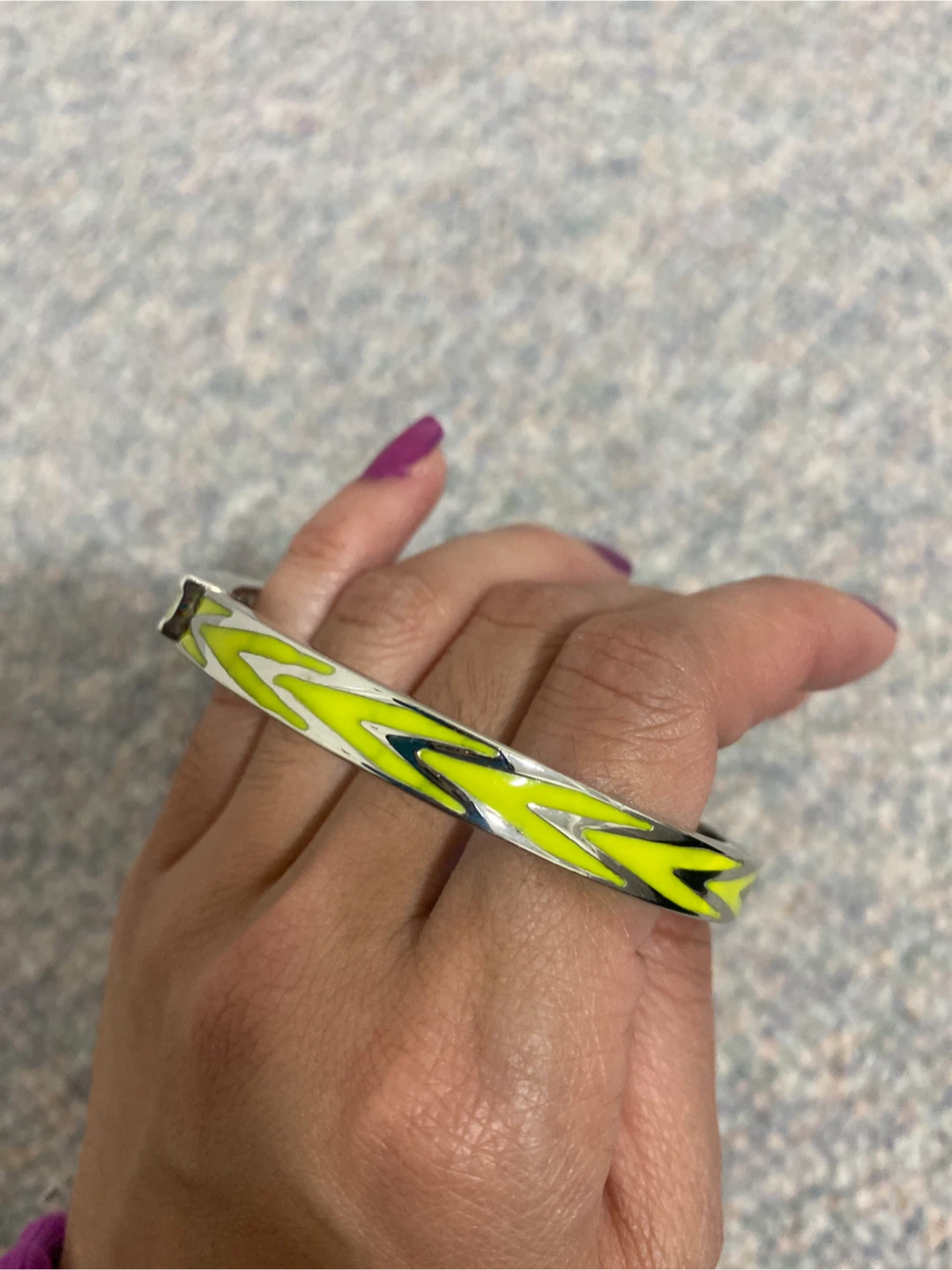 Bangle Bracelet - Yellow & Silver - photo 2