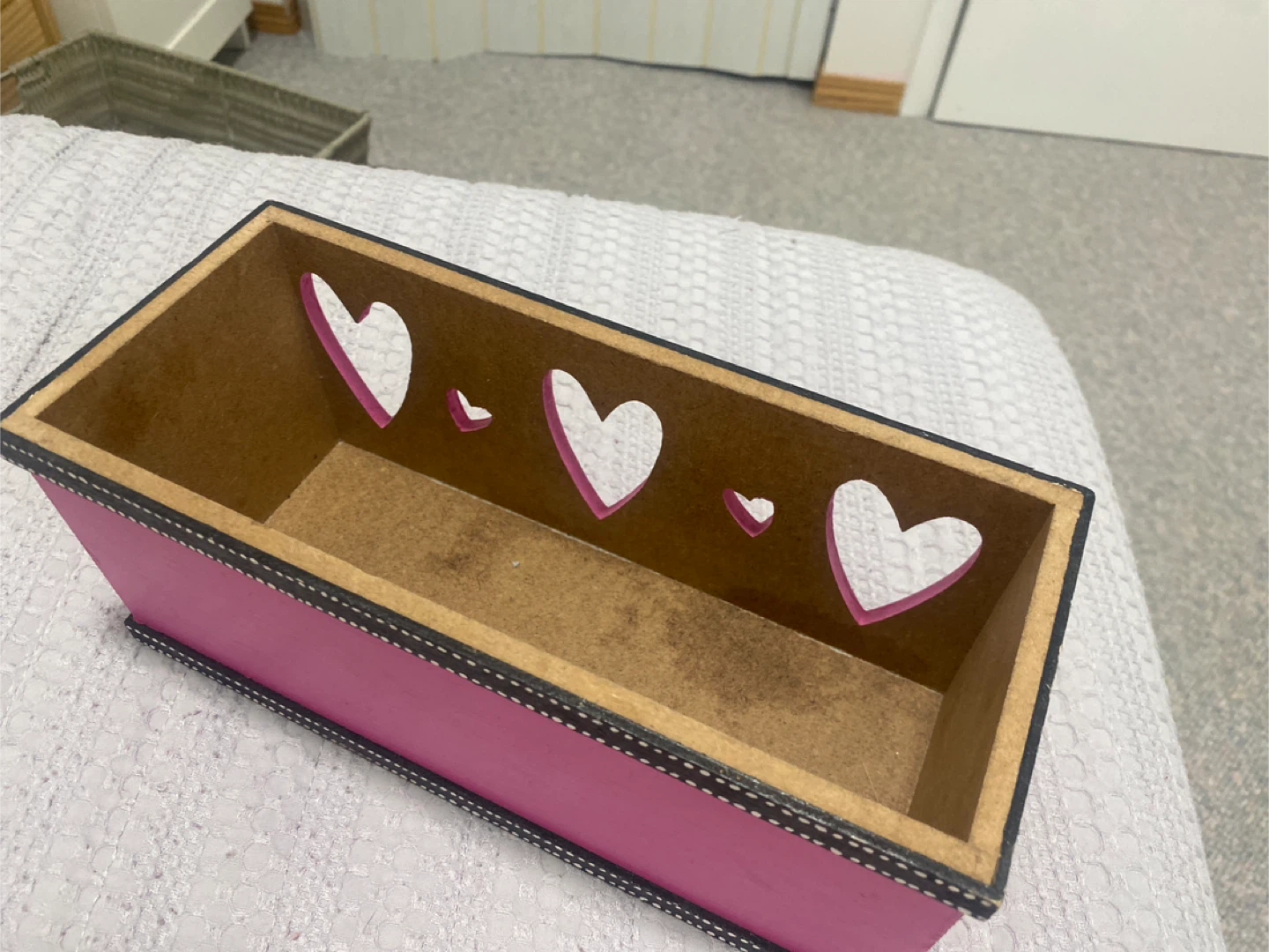 Pink Heart Cutout Decorative Box - photo 2