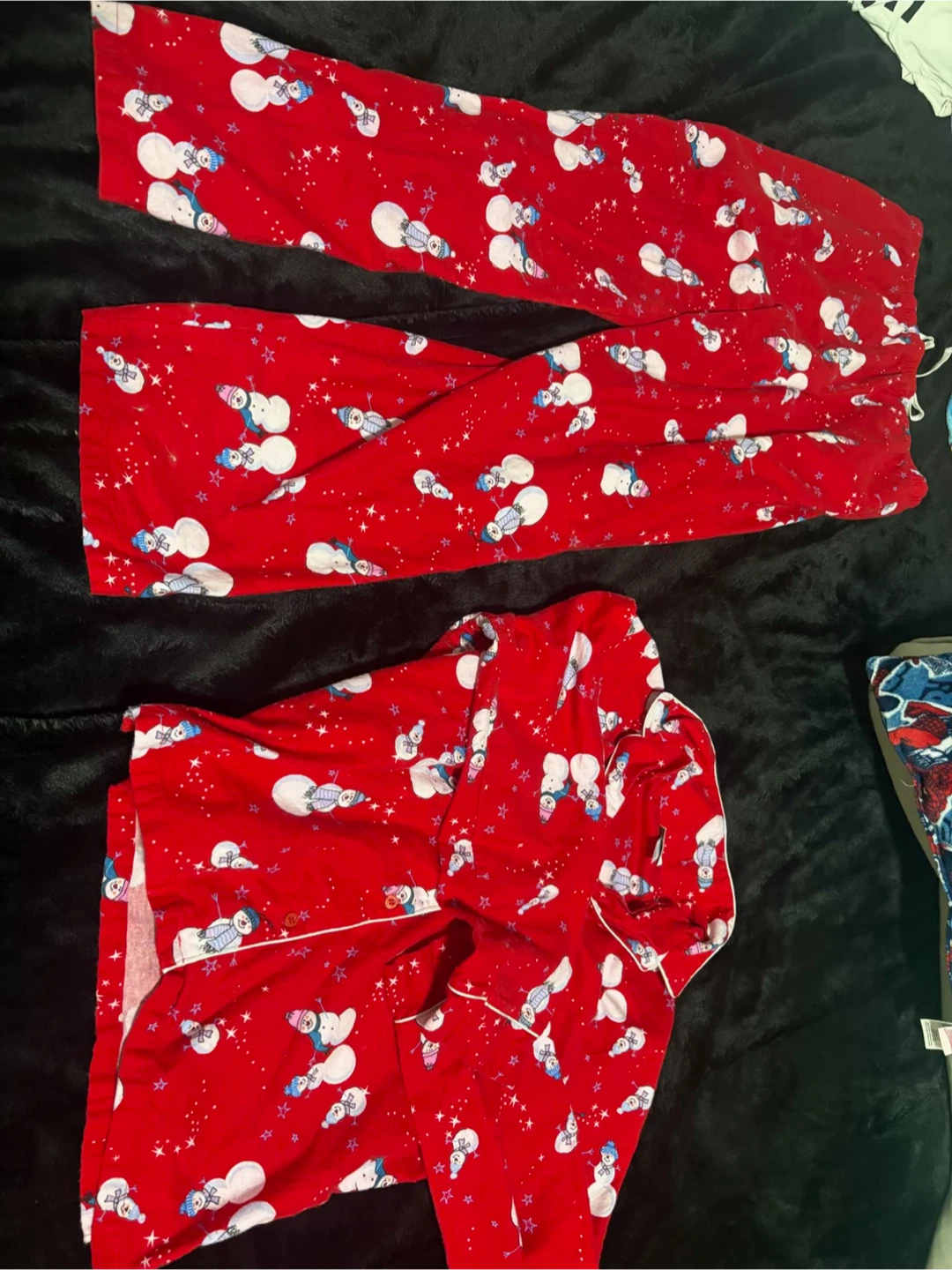 Red Snowman Pajama Set