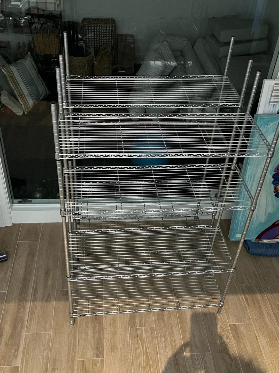 Chrome Metal Wire Shelf Rack - 5 Tier