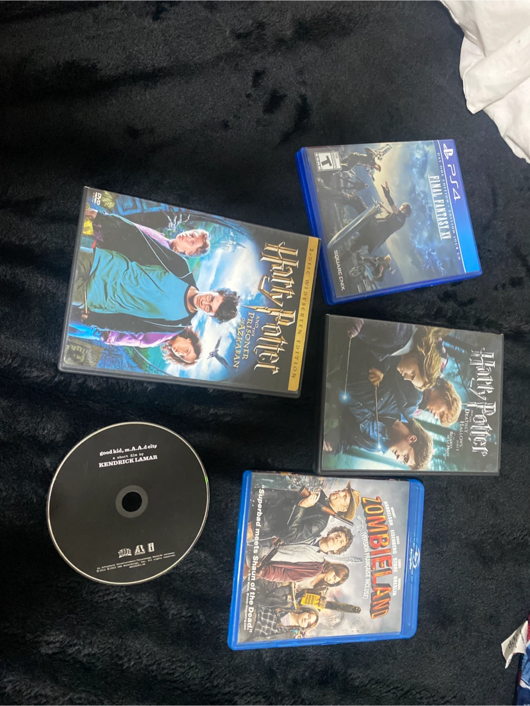 Harry Potter, Final Fantasy XV, Zombieland DVDs
